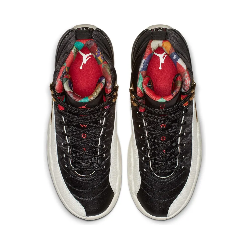 Jordan 12 Retro Chinese New Year 2019 (GS) Black/True Red-Sail-Metallic Gold (BQ6497-006)