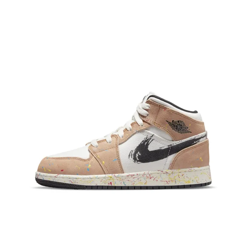 Jordan 1 Mid SE Brushstroke (GS) (DA8006-100)