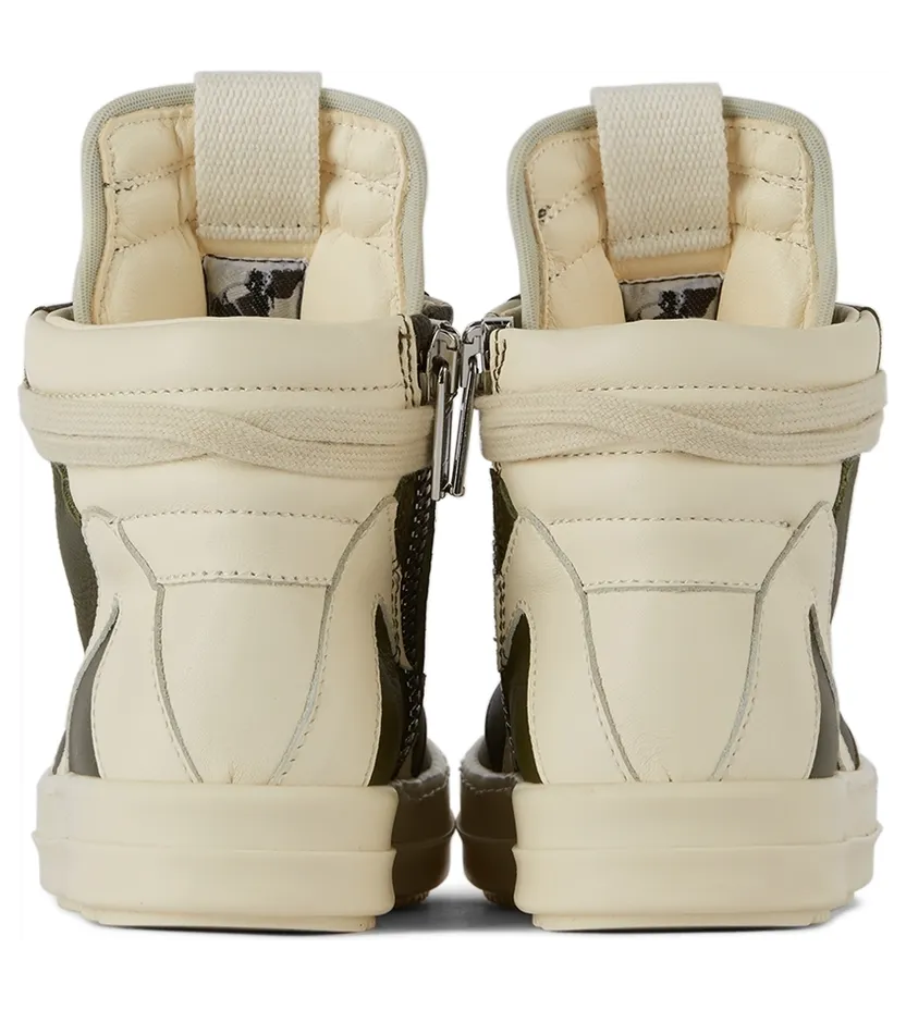 Rick Owens Baby Off-White Geobasket High Sneakers (BG02A1893 LMU 02A BG) (2)