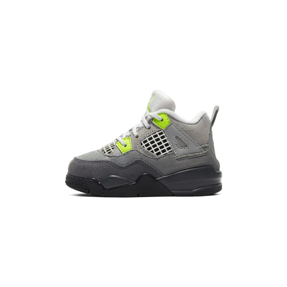 Jordan 4 Retro SE 95 Neon (TD) Cool Grey/Volt-Wolf Grey-Anthracite (CT5345-007)