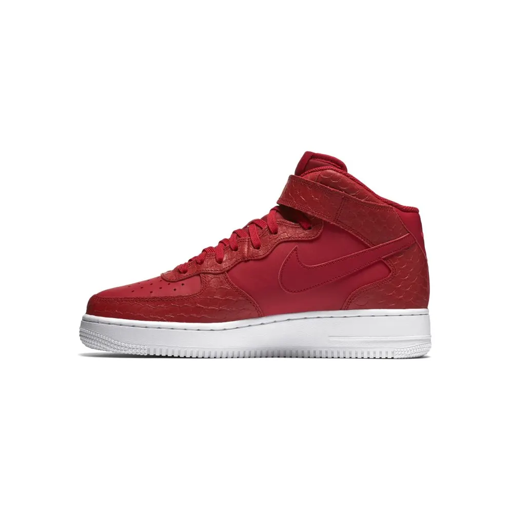 Nike Air Force 1 Mid Red Python Gym Red/White (804609-601)