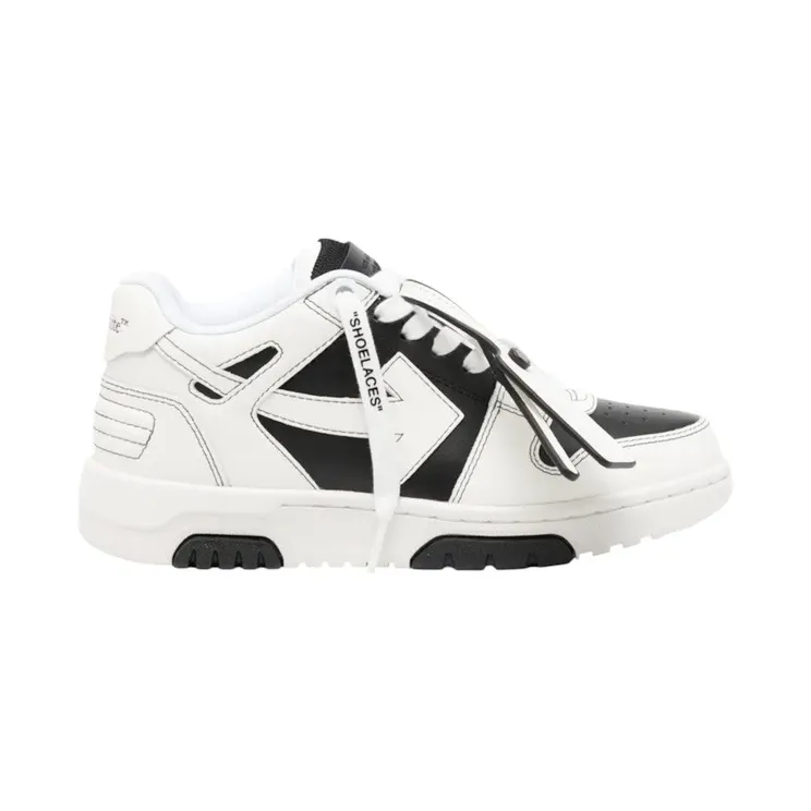 OFF-WHITE Out Of Office OOO Low Tops White Black Outline (OWIA259C99LEA014 1001)