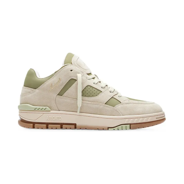 Axel Arigato Area Lo Panelled Suede “Neutrals/Green” (F4011001)