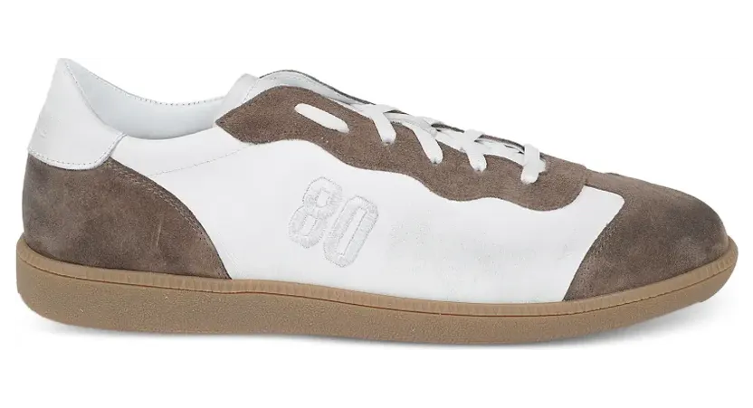 BE980 Bestickte Harvard 4 mit Wildledereinsätzen “Brown” (HARDVARD4)