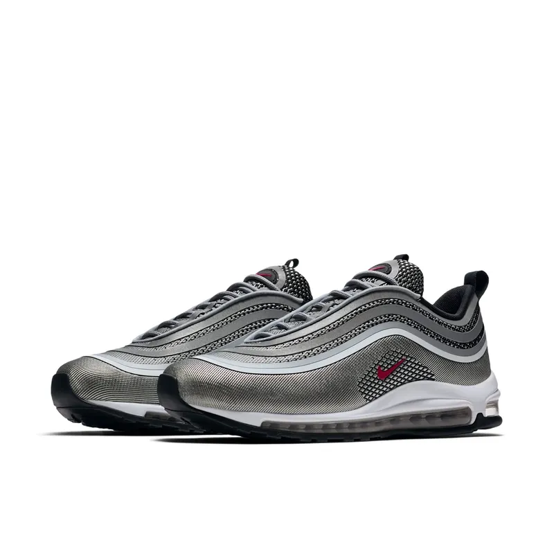 Nike Air Max 97 Ultra 17 Silver Bullet Metallic Silver/Varsity Red-Black-White (918356-003)