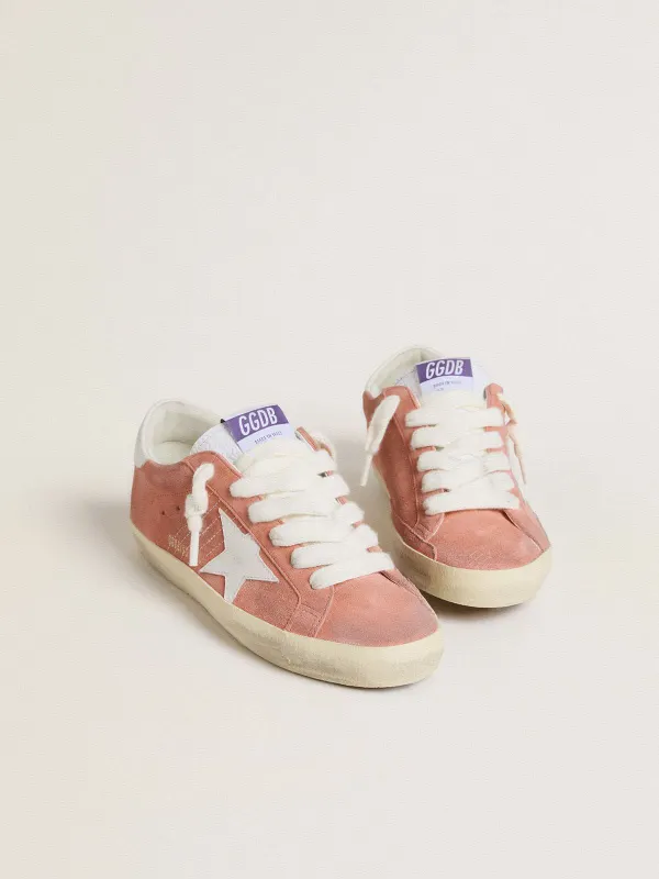 Golden Goose Women’S Super-Star In Coral Suede With White Leather Star And Heel Tab (GWF00101.F007253.30279) (2)
