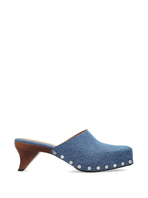GANNI Mules with studs – Blue (B1030111)
