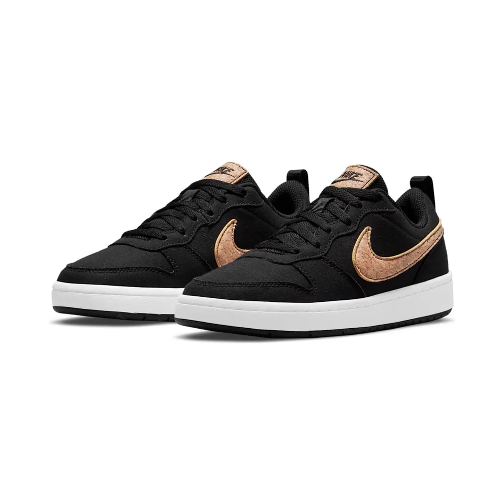 Nike Court Borough Low 2 Canvas Black Praline (GS) (DC7949-001)