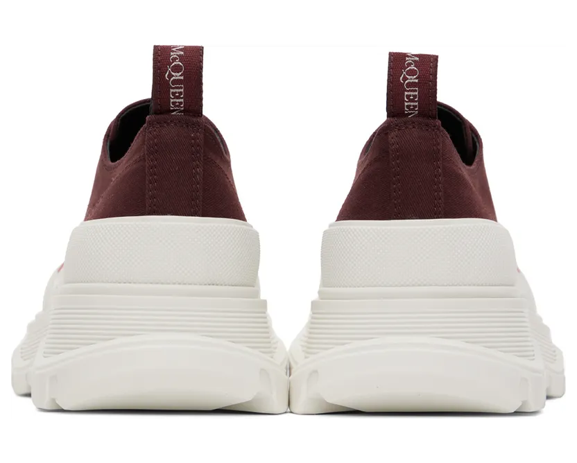 Alexander McQueen Burgundy Tread Slick Low Sneakers (705660W4V31) (2)