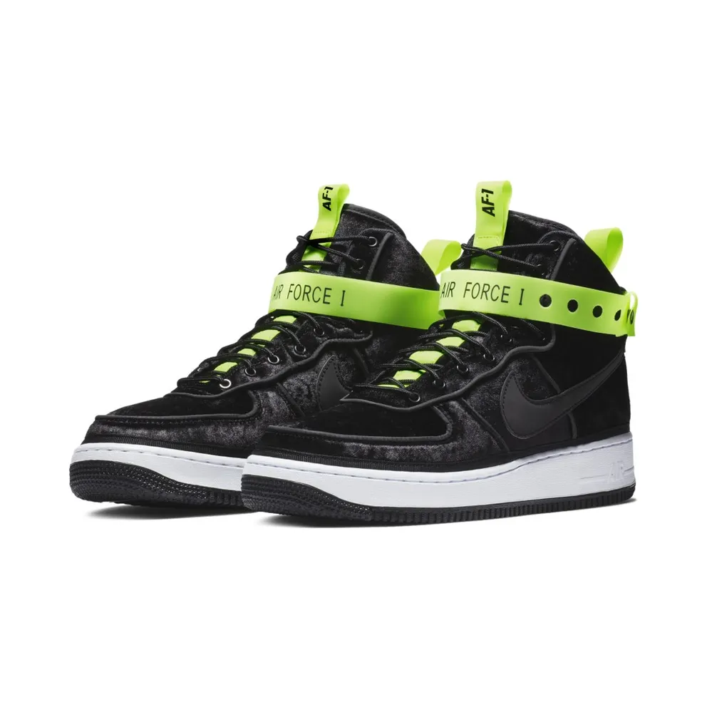 Nike Air Force 1 High Magic Stick VIP Black Black/Black-Volt-Black (573967-003)