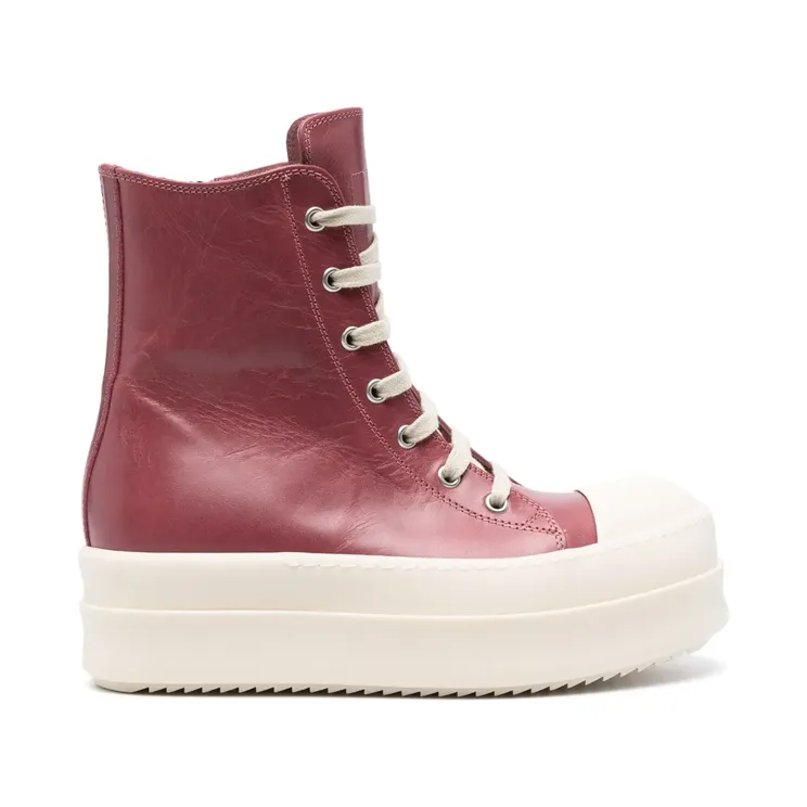 Rick Owens Mega Bumper leren “Pink” (RP02D3859LRI)