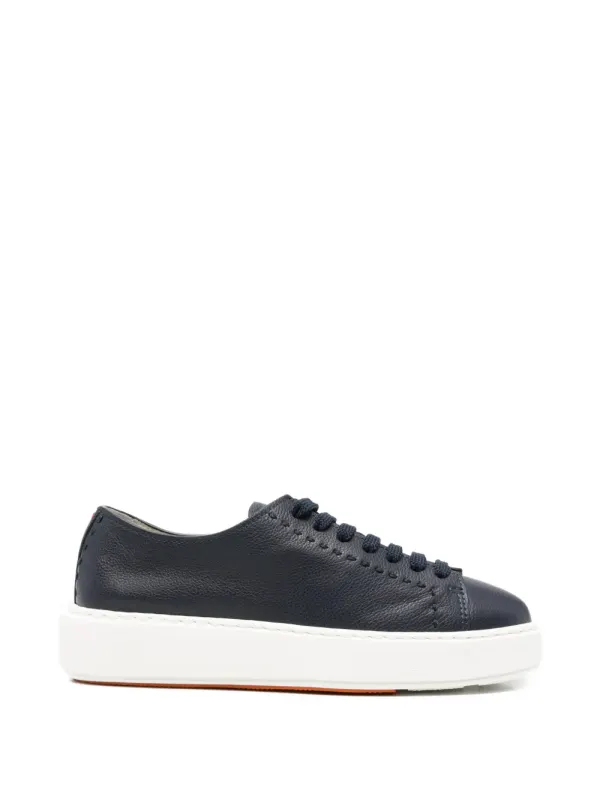 Santoni Sneakers aus Leder – Blau (WBCD61355BARTDYI)
