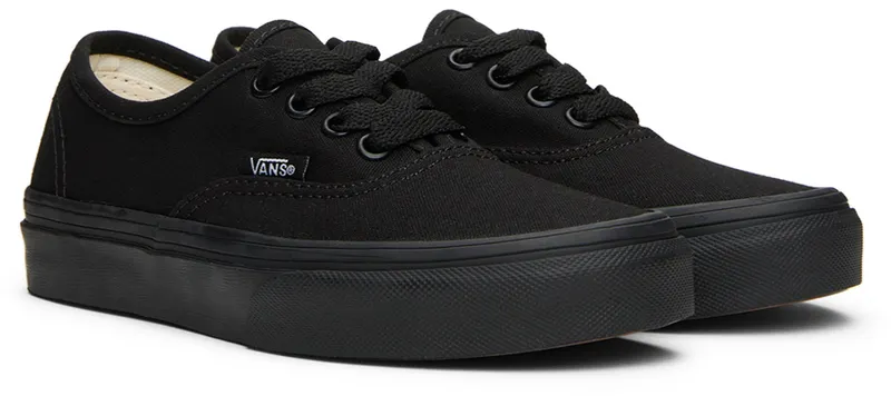 Vans Kids Black Authentic Little Kids (VN000WWXENR1)