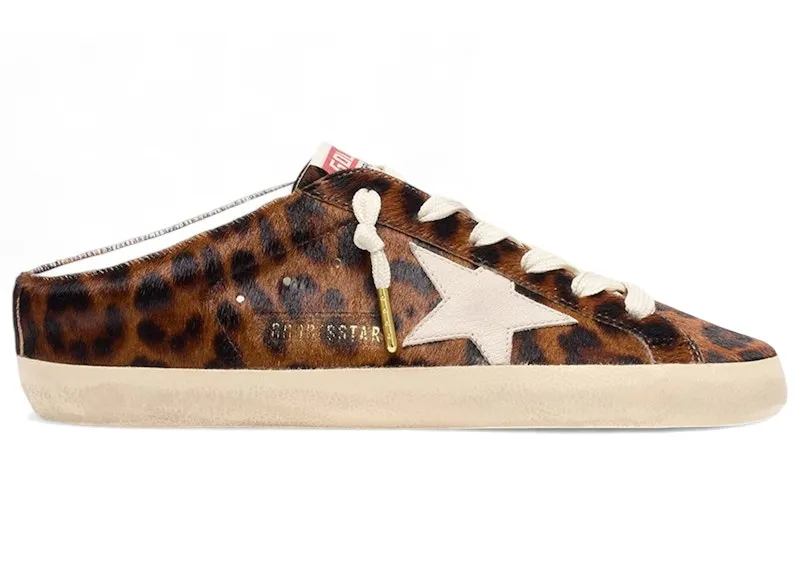 Golden Goose Super-Star Sabot Beige Brown Leopard Cream (GWF00110.F008679.55800)