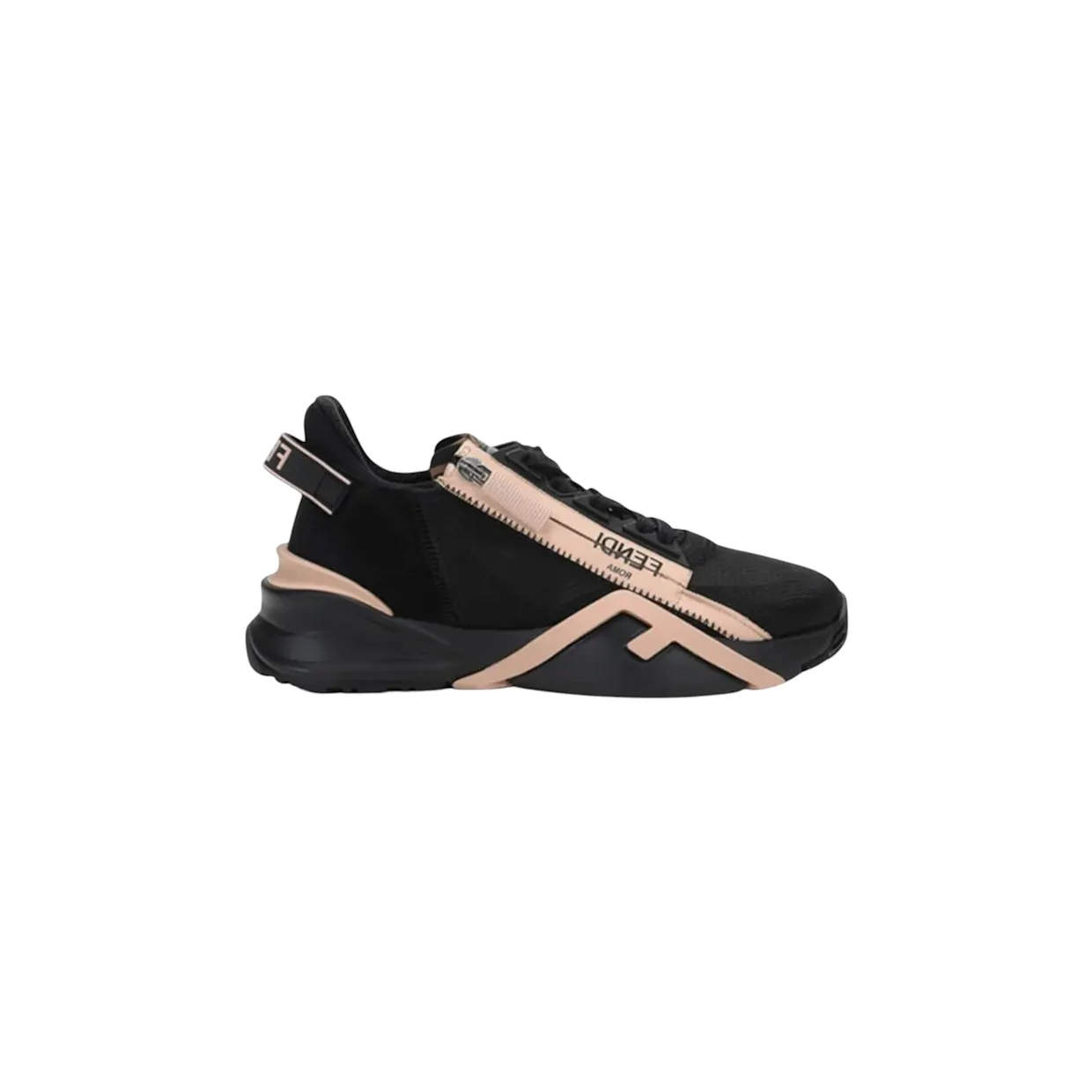 Fendi Black & Pink Flow Low-Top Sneakers (8E8035 AF5R F08M4)