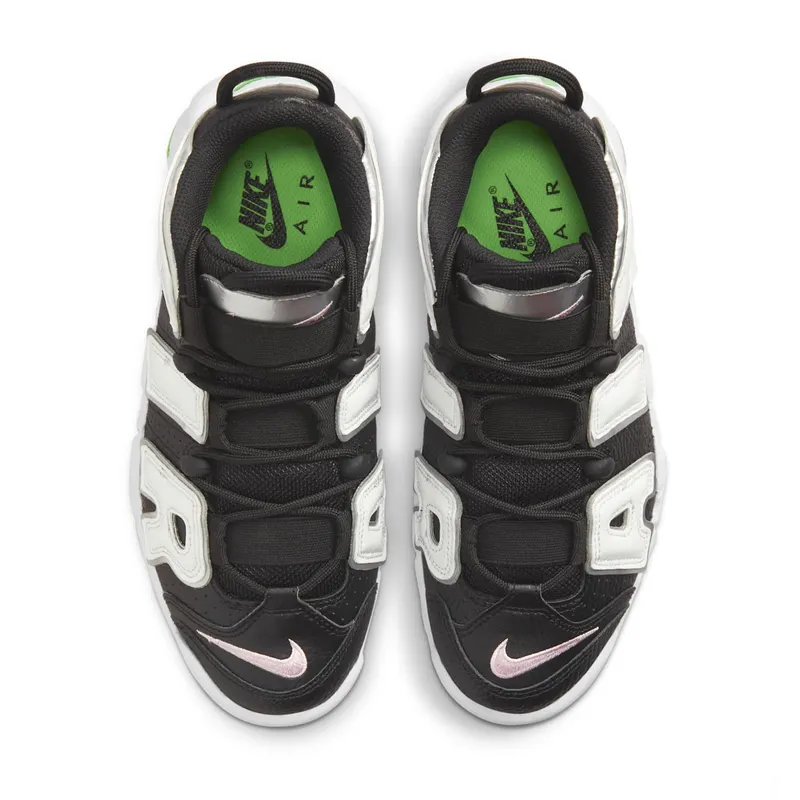 Nike Air More Uptempo Black – “Black / Metallic Silver / Green Strike / Summit White” (DN8008-001)