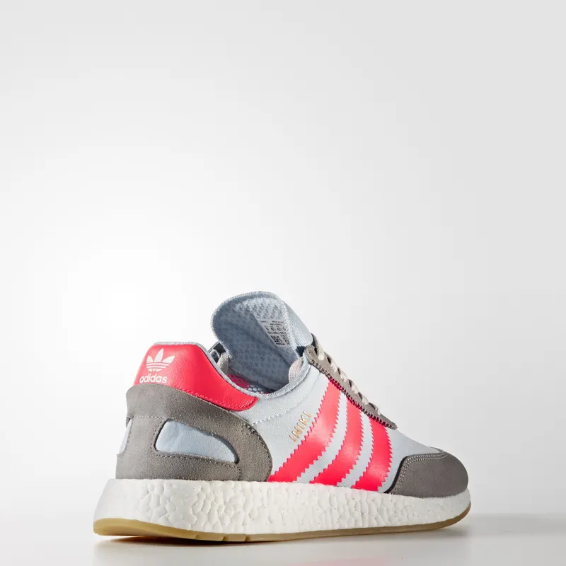 adidas Iniki Runner Grey Turbo Gum Chalk Solid Grey/Turbo Red/Gum (BB2098)