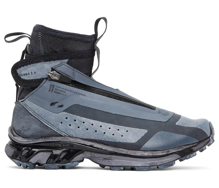 11 by Boris Bidjan Saberi Black & Blue Salomon Edition Bamba 3 High Sneakers (166 11xS)