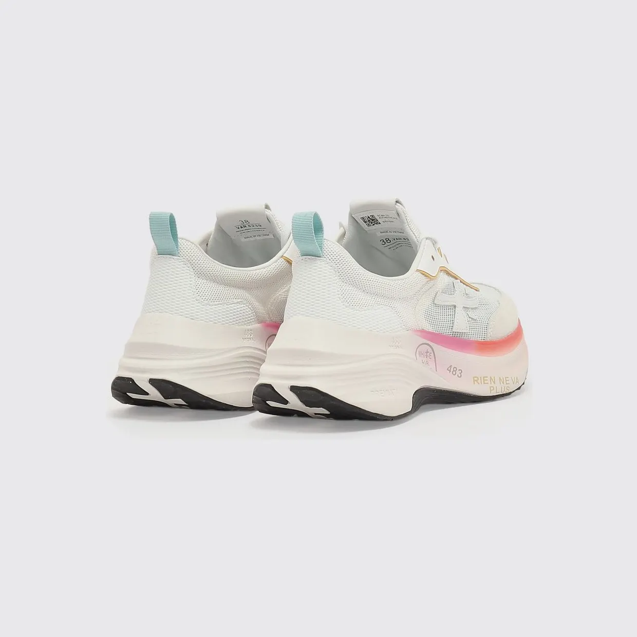 Premiata Hill Nylon and Suede Sneakers White (HILL8239) (2)