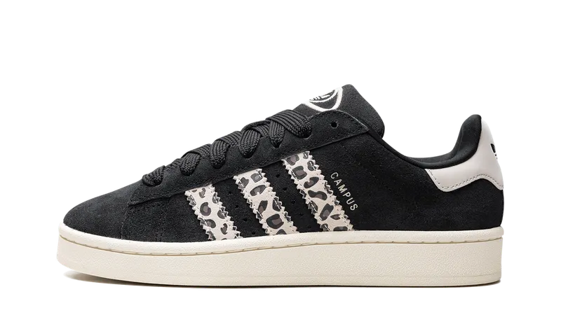 adidas Campus 00s “Black Leopard” (ID7039): luipaardprint, maar alleen op de strepen