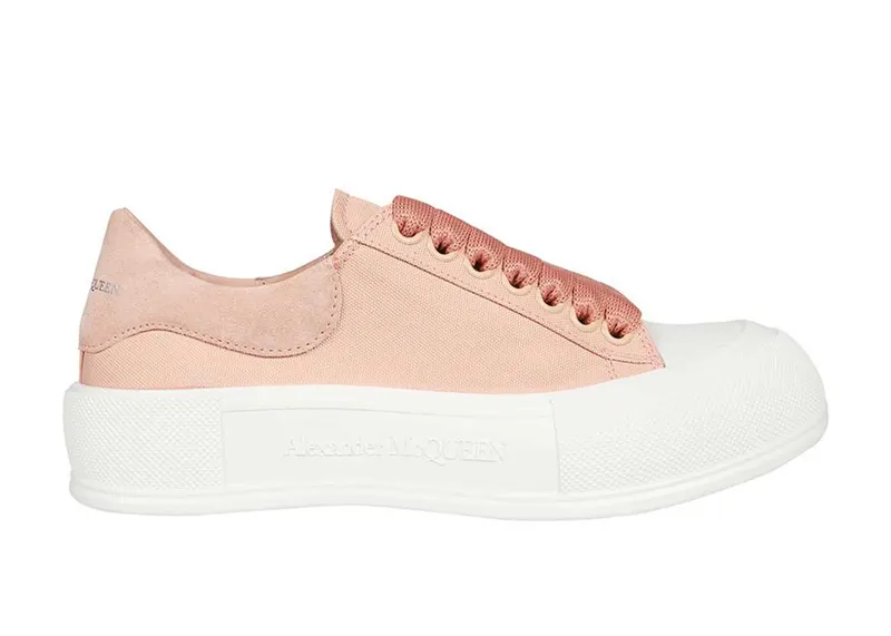 Alexander McQueen Deck Skate Plimsoll Lace-Up Magnolia (W) (654593 W4PQ1 9297)