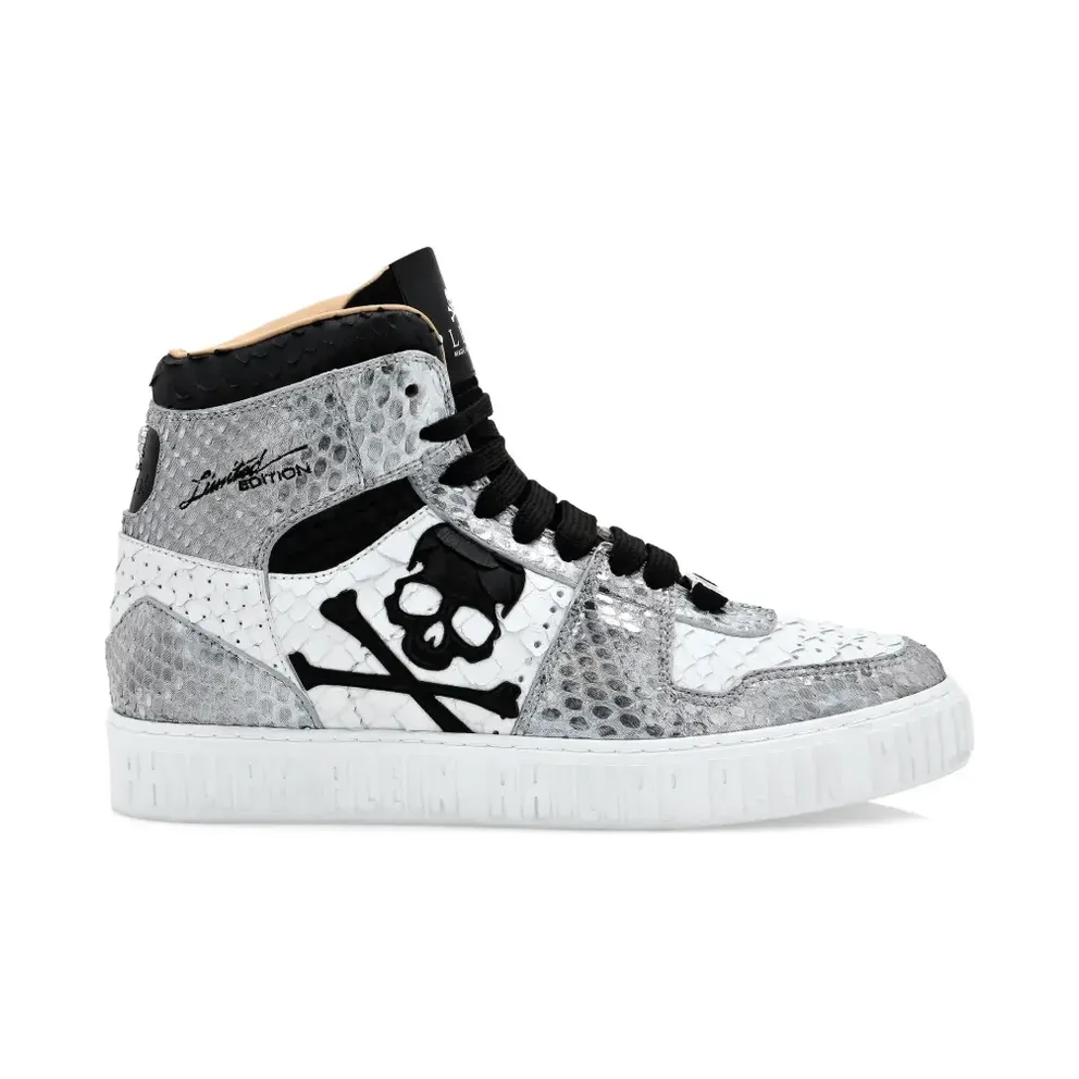 Philipp Plein Notorious Python Skull High-Top- – White (PABSUSC0157PLE029P)