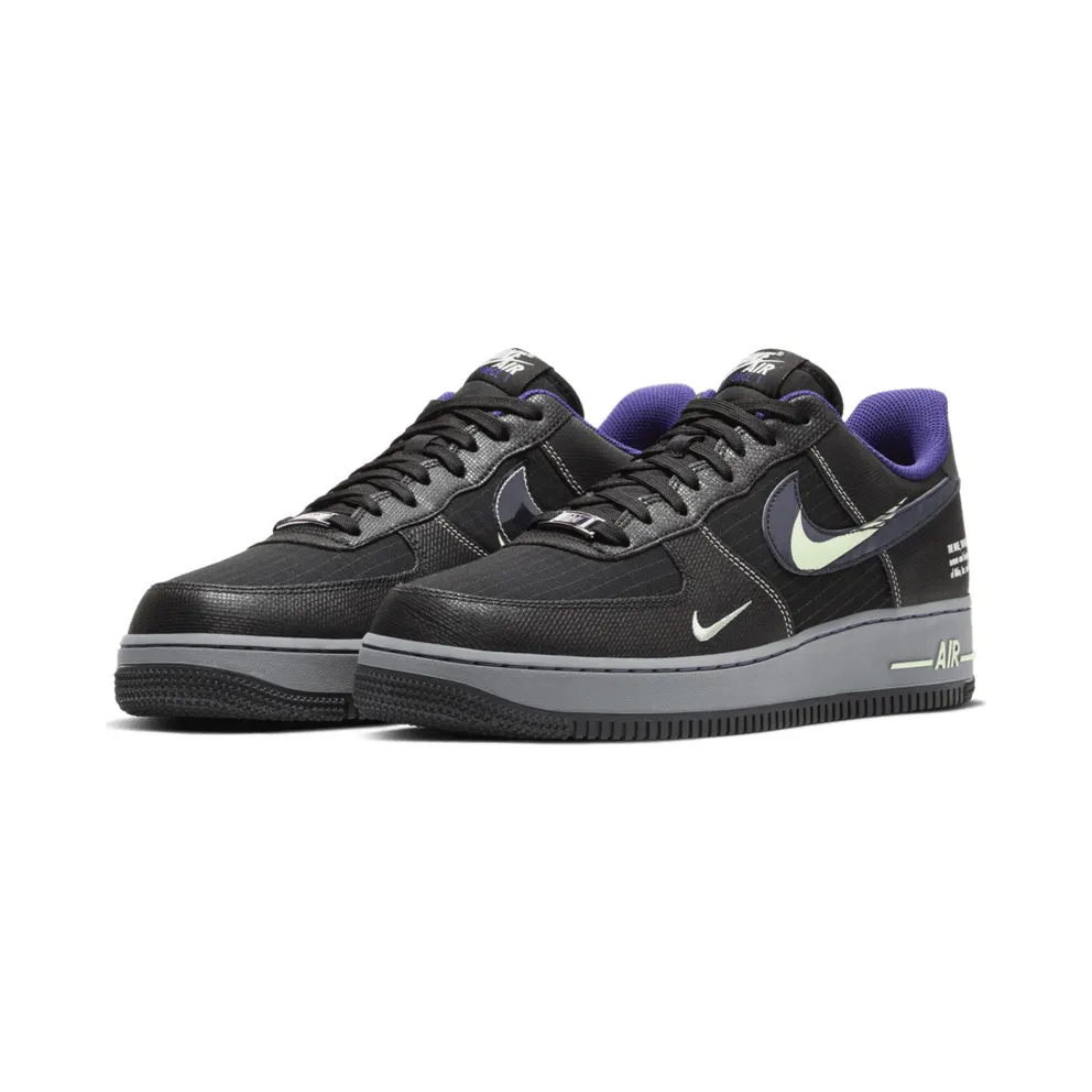 Nike Air Force 1 Low Future Swoosh Pack Black/Cool Grey-Vapor Green-Racer Blue (CT1621-001)