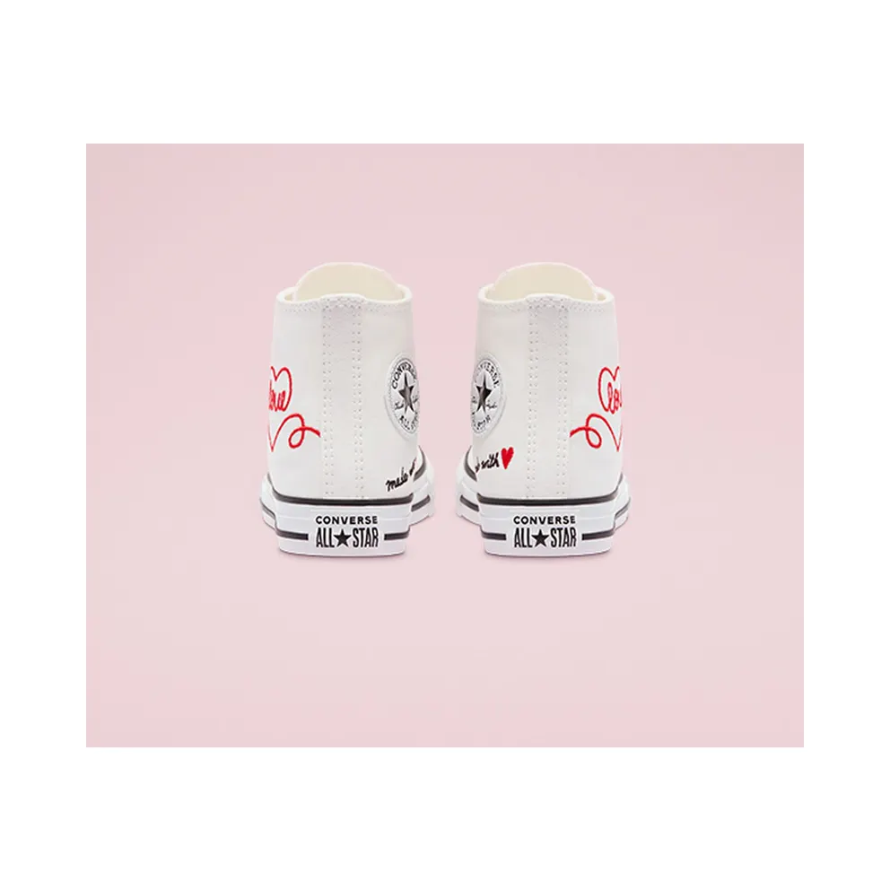 Converse Valentine’s Day Chuck Taylor All Star High Top Vintage White/university Red (671125C)