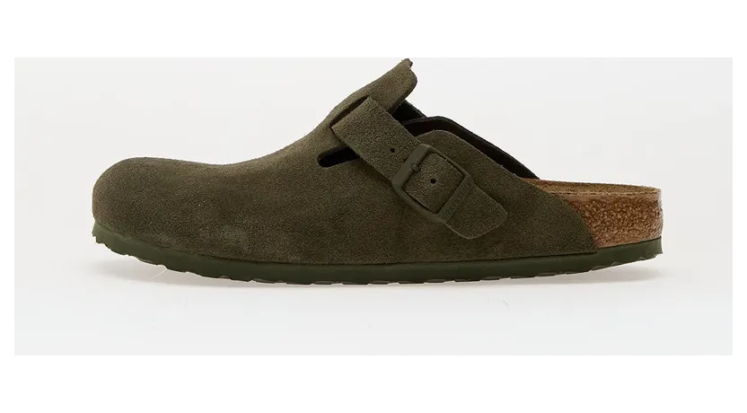 Birkenstock Boston Suede Leather Thyme 39 Groen