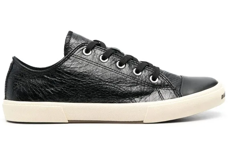 Balenciaga Paris Low Top Leather Sneaker Black (688754W3RCB1090)