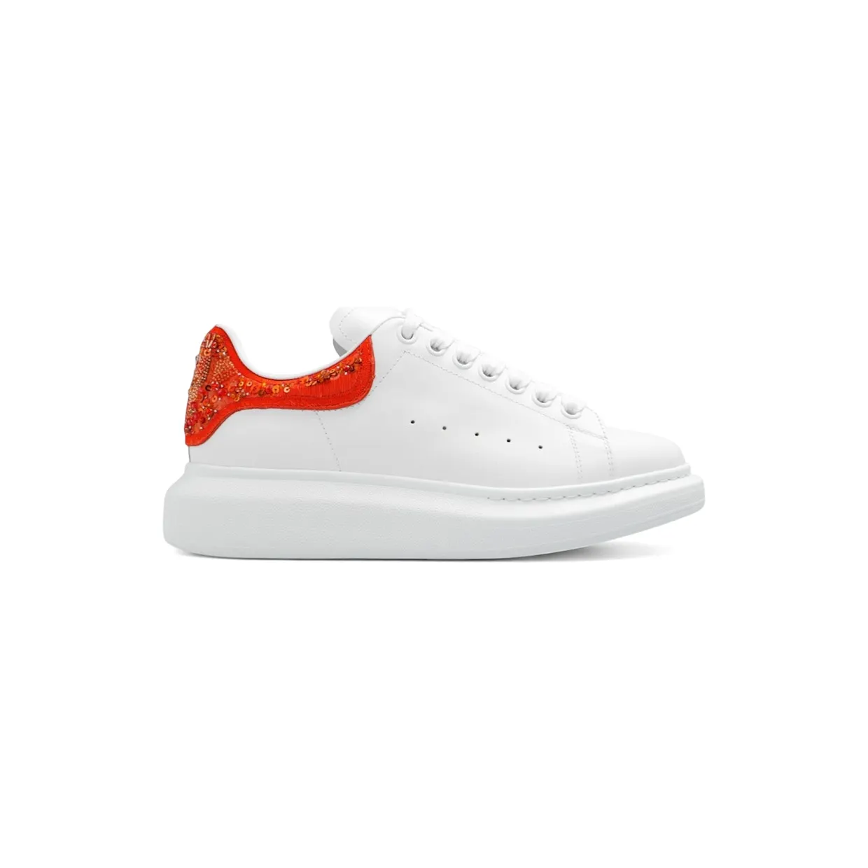 Alexander McQueen Oversized White Red Sequins (718253 WICGP 9345)