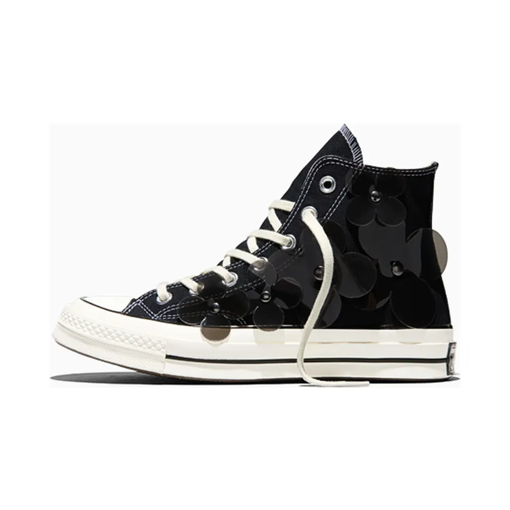 Converse Chuck 70 Hi 3-D Flourish Black Translucent Flowers (A20662C)