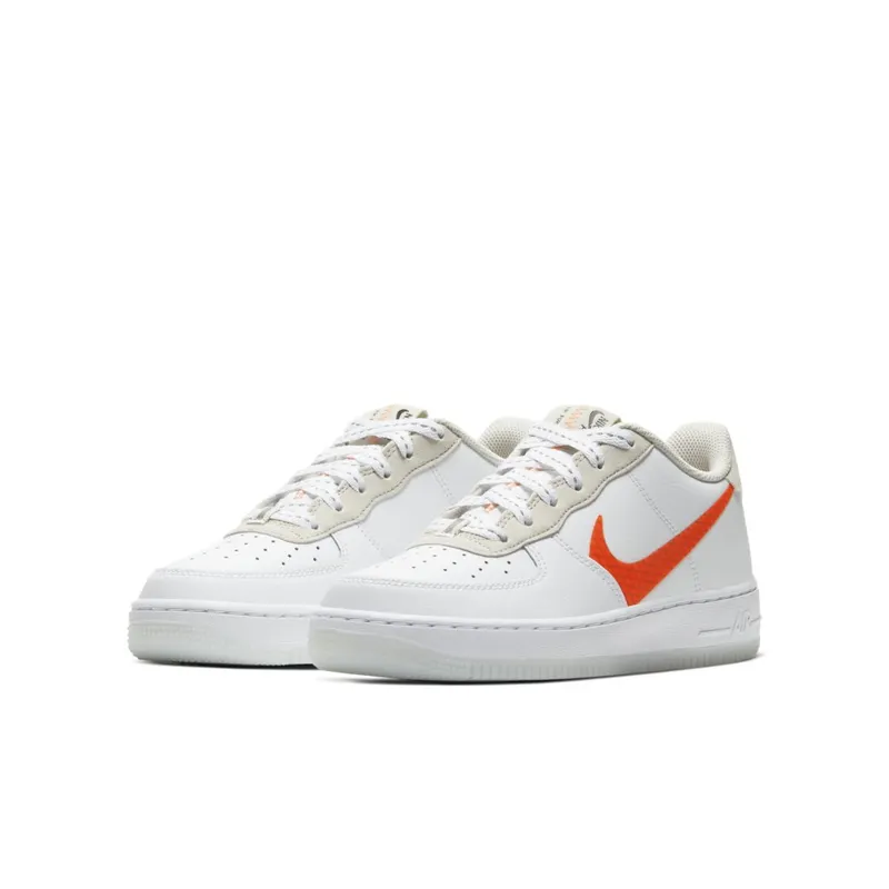 Nike Air Force 1 White Total Orange (GS) White/Summit White/Black (CD7409-100)