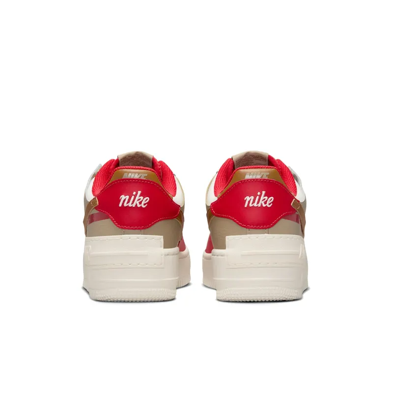 Nike Air Force 1 Low Shadow “Phantom Fire Red Khaki” (HQ3400-030)