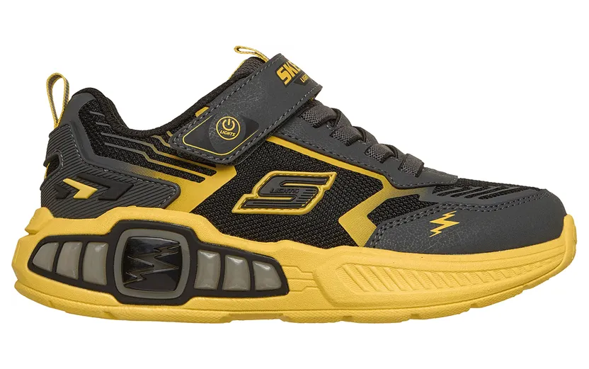 Skechers S-Lights: Light Storm 3.0 Sneaker Houtskool/Geel