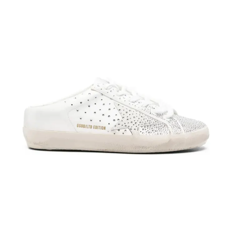 Golden Goose Superstar mit Kristallen “White” (GWF00110F007256)