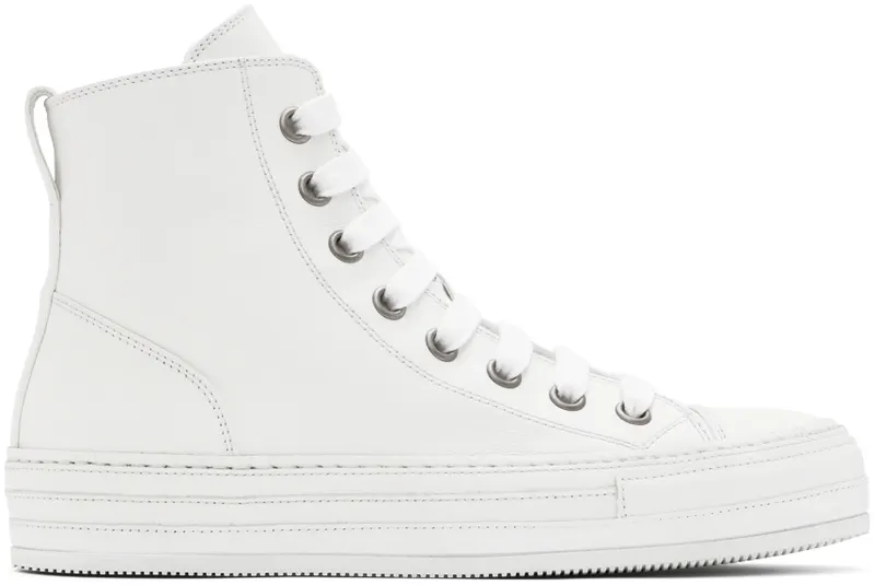 Ann Demeulemeester White Leather Raven (2201-W-N01-385-001)