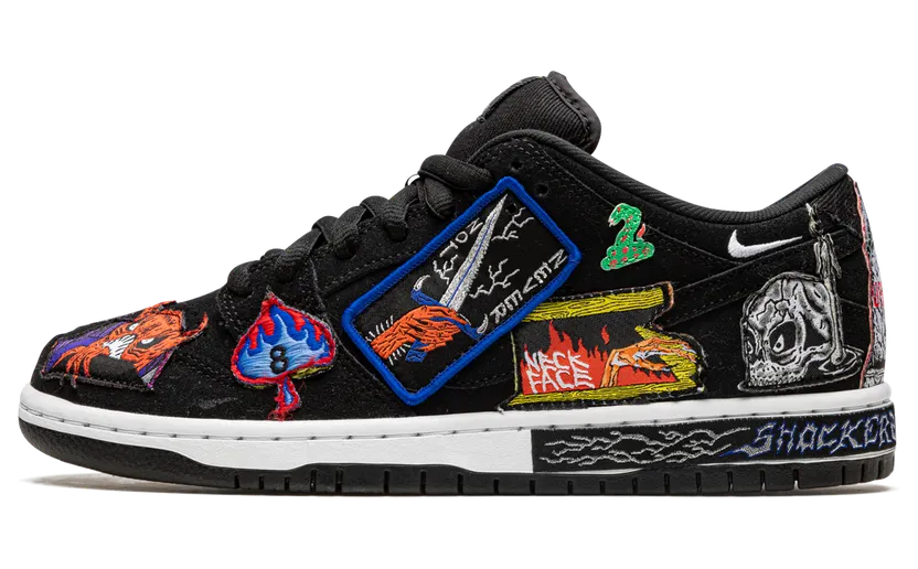 Nike SB Dunk Low Pro Black/Multi-Colour/White (DQ4488-001)