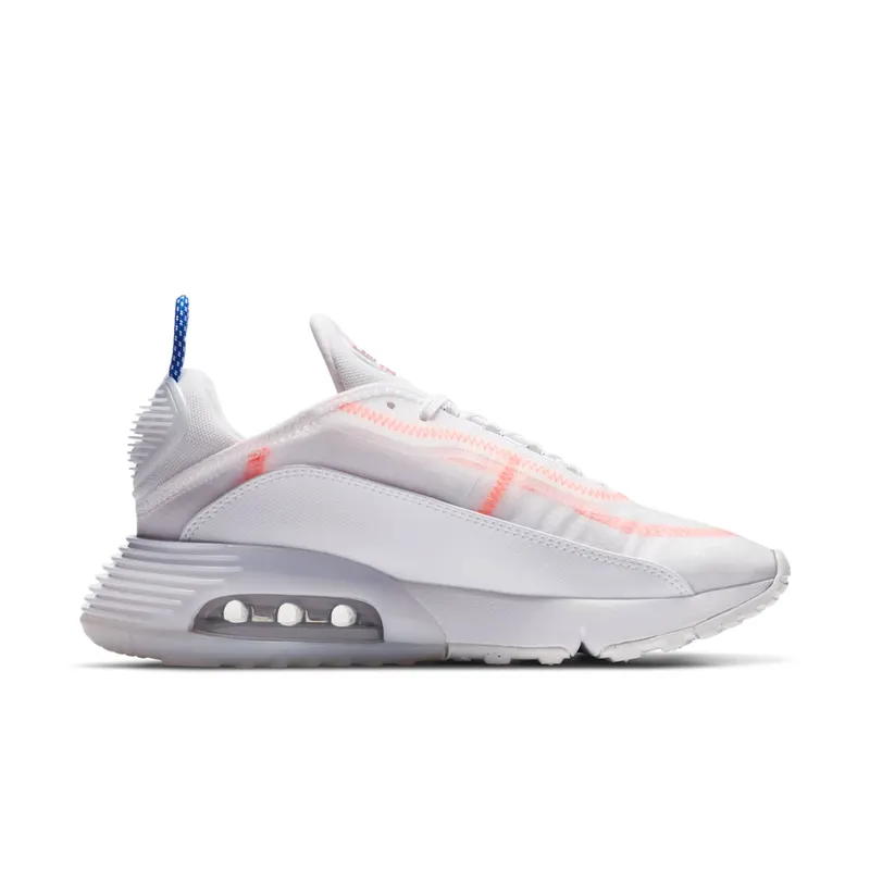 Nike Air Max 2090 White Flash Crimson Racer Blue (W) White/Flash Crimson-Metallic Silver-Racer Blue (CT1290-100)