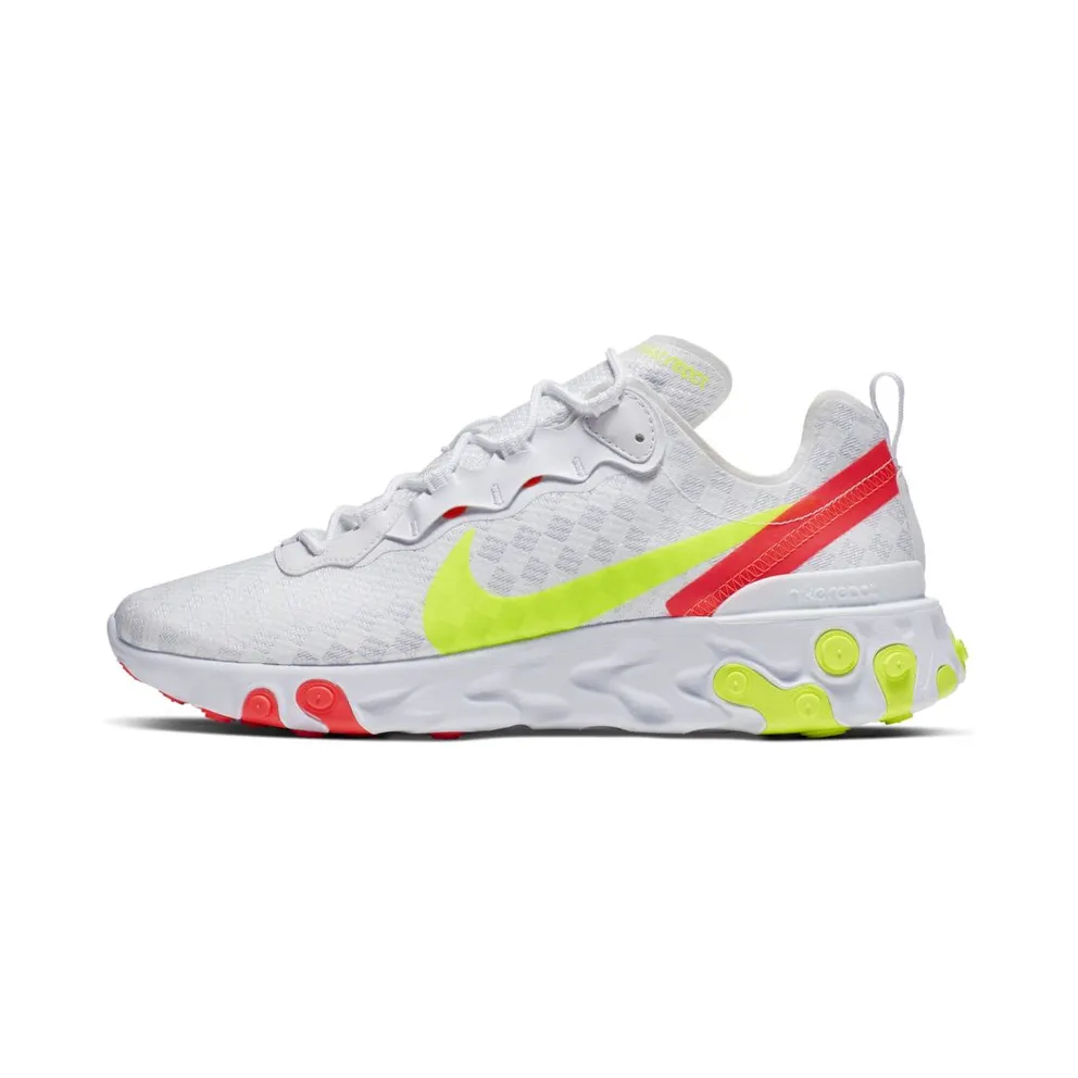 Nike React Element 55 White Crimson Volt White/Crimson-Volt (CJ0782-100)