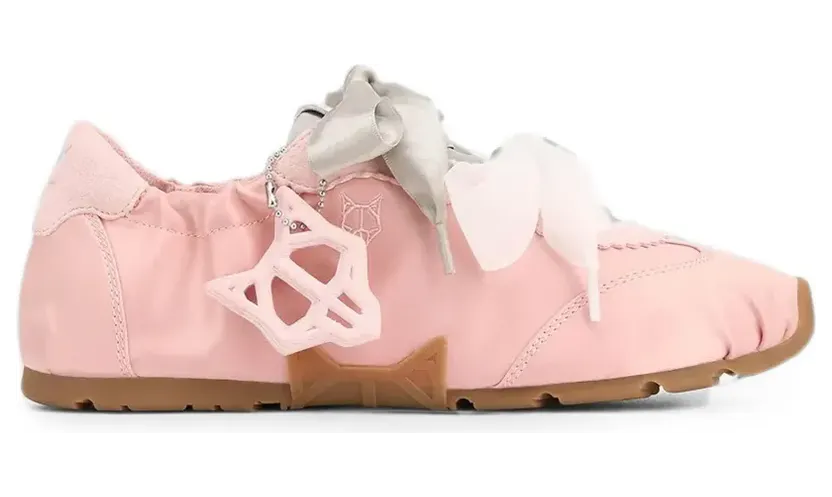 NAKED WOLFE Satijnen sneakers verfraaid met strik – Roze (ADORABLEPINKSATIN)