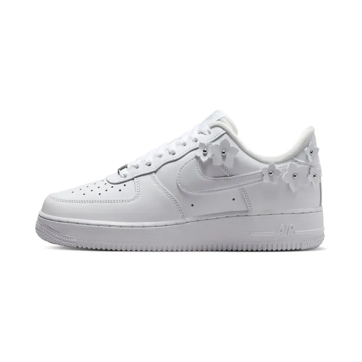 Nike Air Force 1 Low ’07 Womens Florette “White / Wolf Grey / Metallic Silver” (IR8637-100)