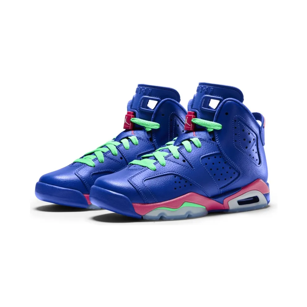 Jordan 6 Retro Game Royal (GS) Gm Royal/White-Vvd Pnk-Light Lcd Grn (543390-439)