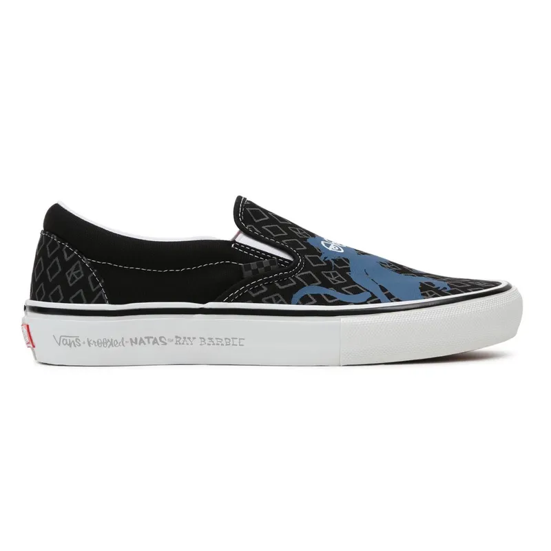 VANS Krooked By Natas For Ray Skate Slip-on Shoes Black (VN0A5FCAAPM)
