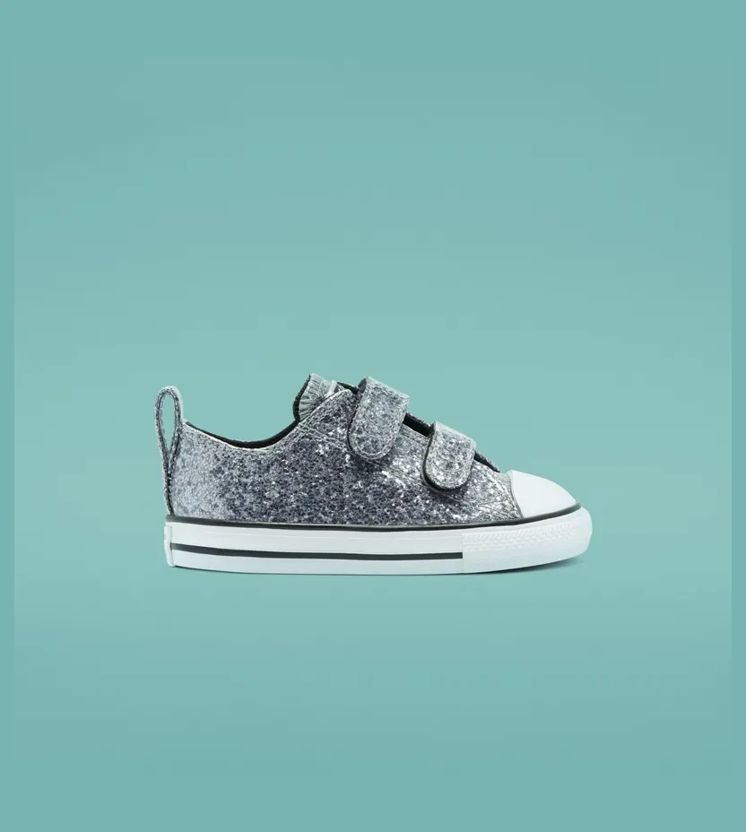 Converse Coated Glitter Easy-On Chuck Taylor All Star Low Top Black/bright Coral/white (769297C)