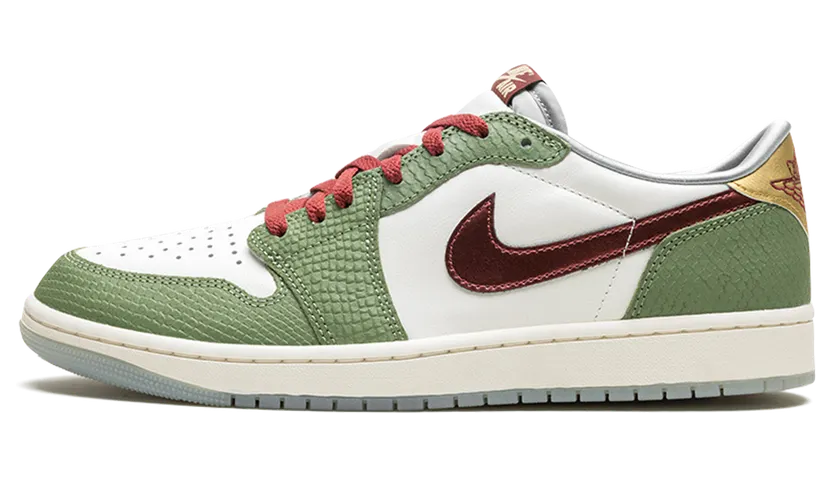 Air Jordan 1 Retro Low OG Lunar New Year Sail/Oil Green/Light Pumice/Cedar (FN3727-100)