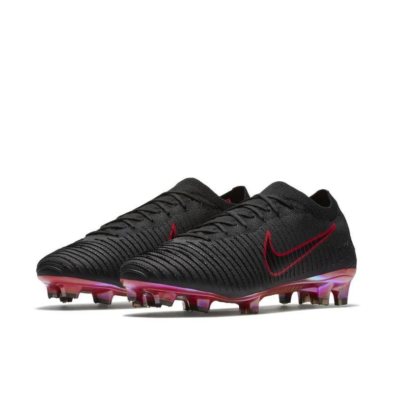 Nike Mercurial Vapor Flyknit Ultra FG Black Red Black/Black-University Red (AH5516-006)