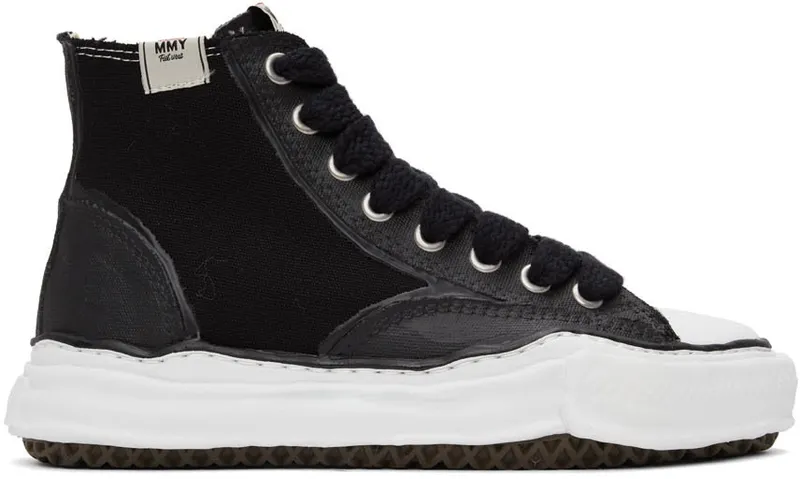 Miharayasuhiro Black & White Peterson High-Top (A08FW715)