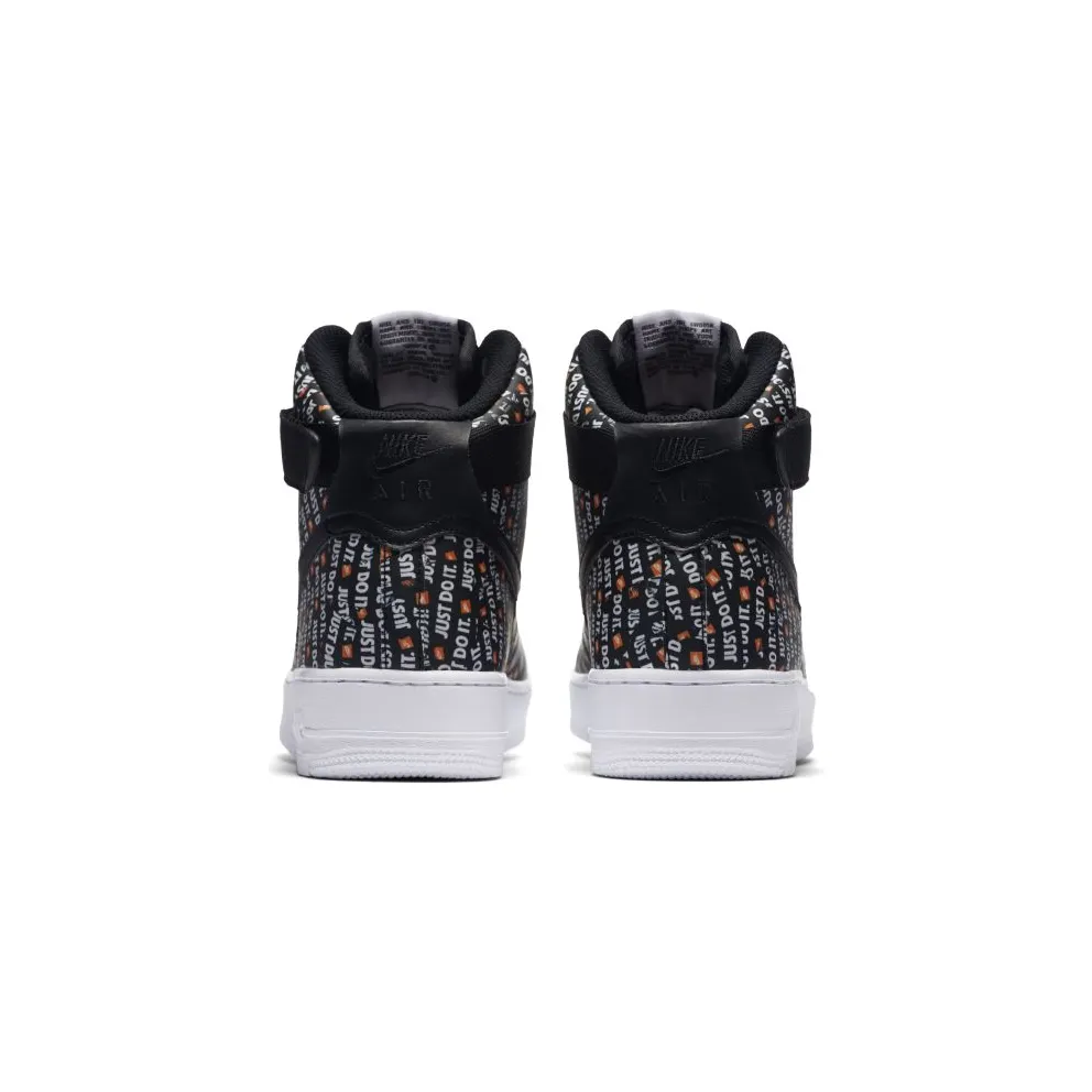 Nike Air Force 1 High Just Do It Pack Black Black/Black-White-Total Orange (AQ9648-001)