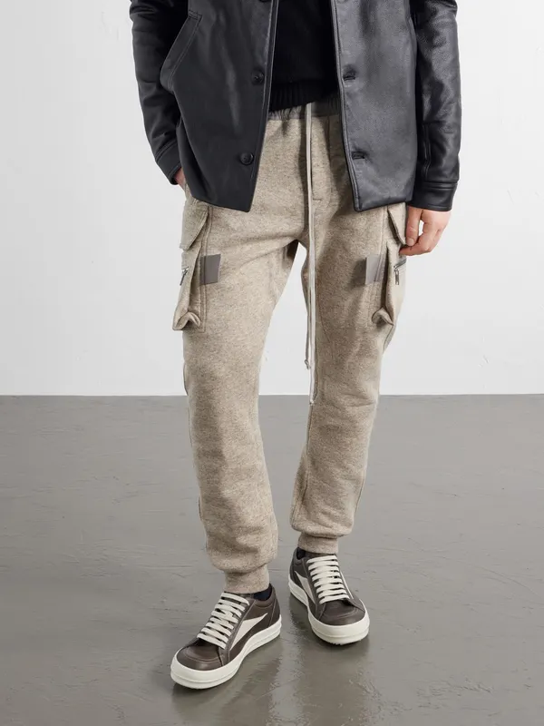 Rick Owens Vintage Sneaks Suede-Trimmed Full-Grained Leather Sneakers Brown (RR02F4897) (2)